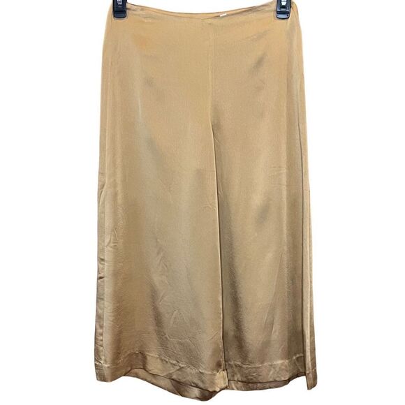 VINCE Satin Culotte Wide Leg Pants in Taupe NWOT Size 2 - Picture 4 of 6